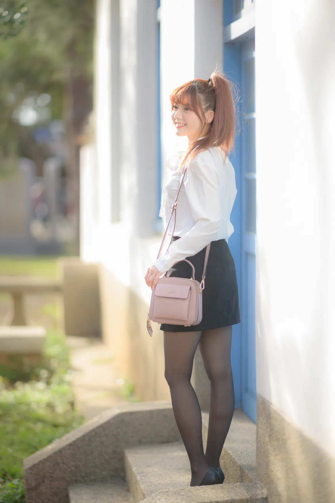 [Mzsock] NO.237 OL black silk uniform high heels street photography#[105P]-73