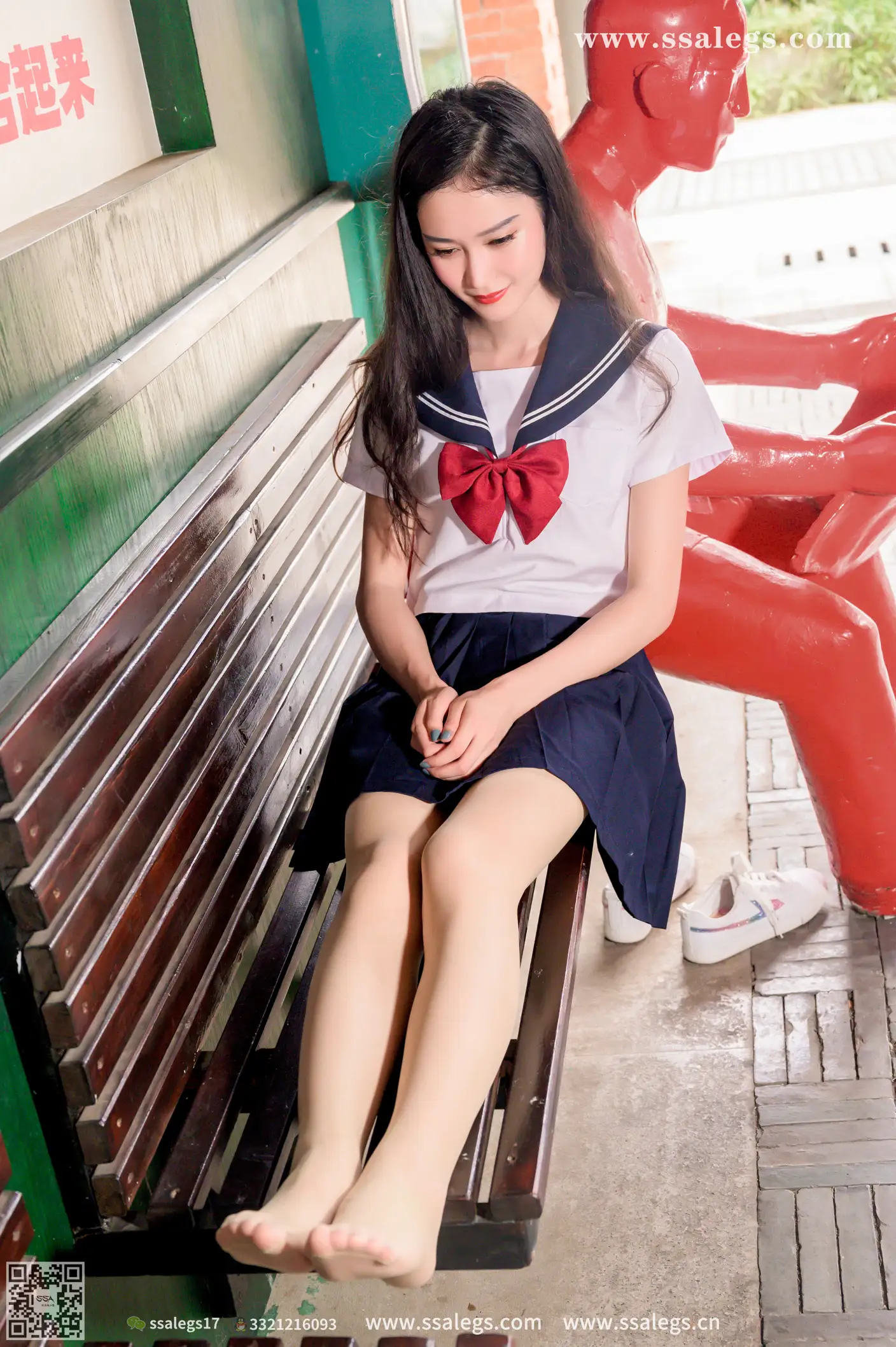 [Mzsock] NO.422 Manman white jk uniform flesh photo (Part 2) silk club#[124P]-88