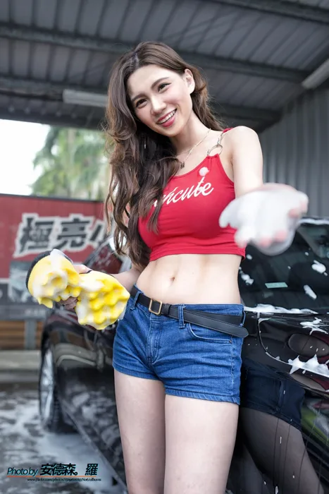 [Mzsock] NO.111 Cai Yixin car wash party, high heels and beautiful legs outdoor shot street photography#[44P]-31